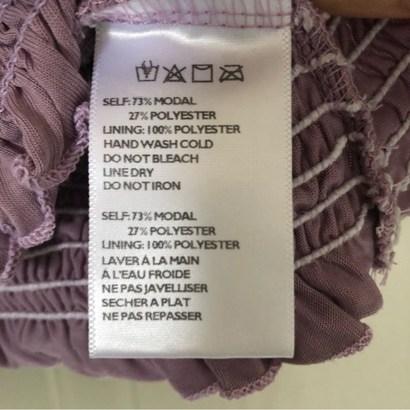 URBAN OUTFITTERS Purple Modal Smocked Tank Top - Picture 4 of 9